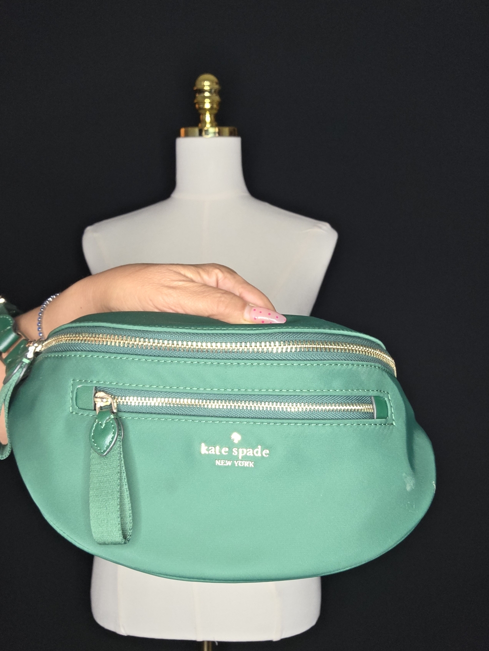kate spade Emerald Green Nylon Belt Bag
